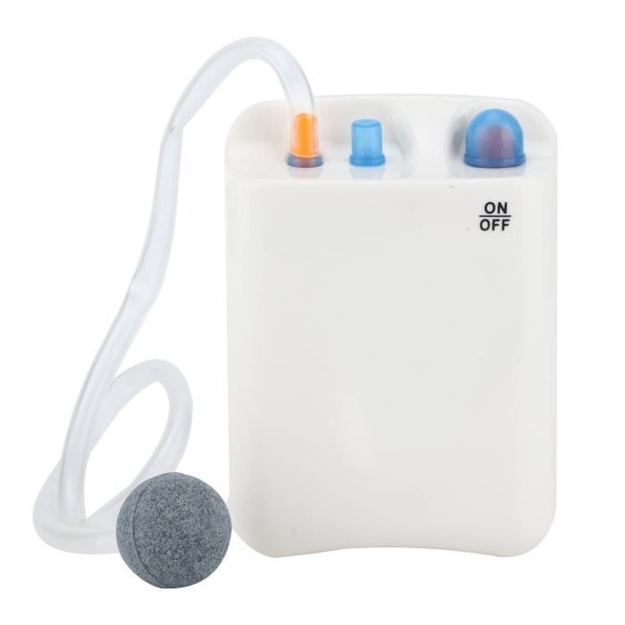 Meilleurs prix pour Vvikizy pompe à air pour aquarium DC‑125 Pompe à oxygène portable alimentée par batterie Pompe à air Fish Diffuseur jardin bloc