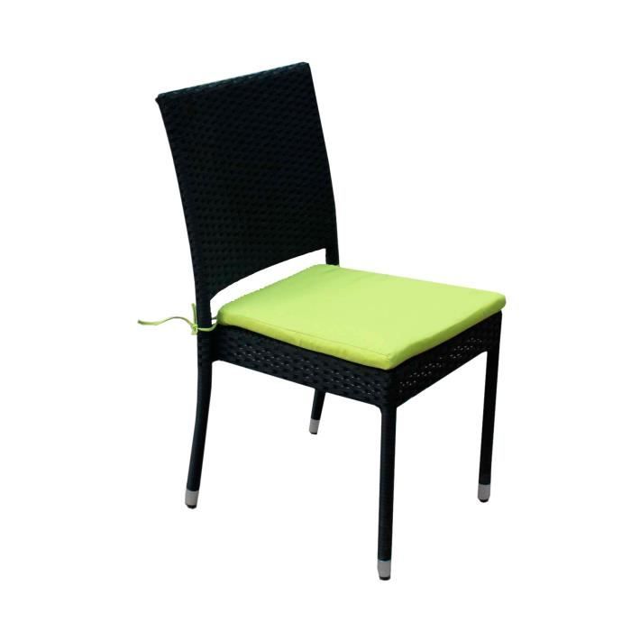 Chaise En Resine Tressee Avec Coussin Pour Jardin Et Interieur Achat Vente Fauteuil Jardin Chaise En Resine Tressee Av Cdiscount