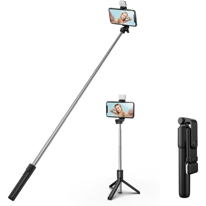 Perche à Selfie ATUMTEK 150cm Avec Trépied - Pour Téléphone, Extensible, Blanc
