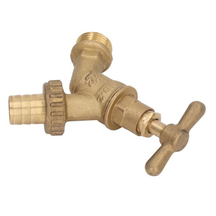 Lot De 2 Robinets En Laiton Pour Tuyau D'Arrosage - Raccord 1,27 Cm (1/2") - Pour Jardin, Irrigation