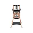 Combelle - Chaise haute bébé en bois Marcel bicolore noir - 57x95 cm-1