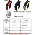 Gants de moto,Gants de Moto Homme Écran Tactile Plein-Doigt,Gant de Moto Femme pour Motocross Combat Escalade Camping-Orange-1