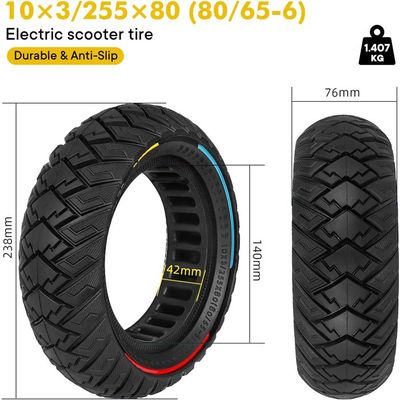 Pneus Pleins 10x3 Pouces Pour Trottinette électrique - Antidérapants Et Anticrevaison - Compatibles Kaabo, Zero, Kugoo