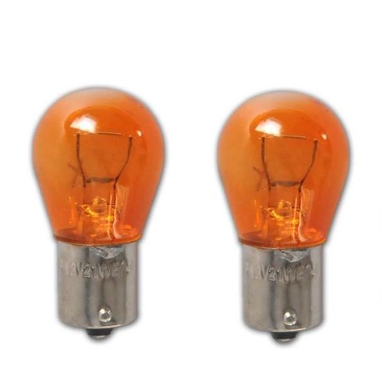 Ampoules P21W BA15S - Lot De 2 - 12V 21W - Orange - Pour Clignotants, Feux De Recul Ou Antibrouillard - 10
