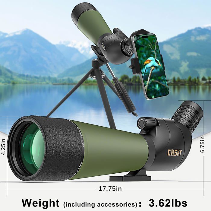 Télescope Monoculaire 10x30 HD - Prisme BAK4 - Compact Et Léger Pour Observation Oiseaux, Camping, Voyages - Étui Inclus