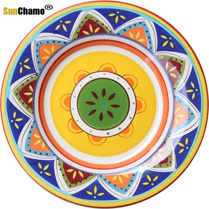 Carotte - Assiette à salade en céramique peinte à la main en forme de