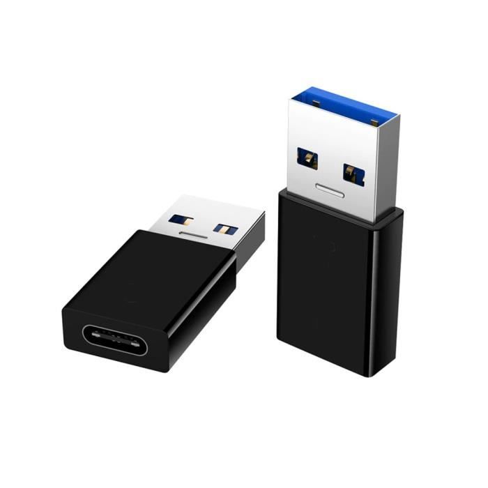 Hoppac Adaptateur USB C Femelle vers USB Mâle, Charge Rapide et Transfert  des Données, Adaptateur pour iPhone 12/13