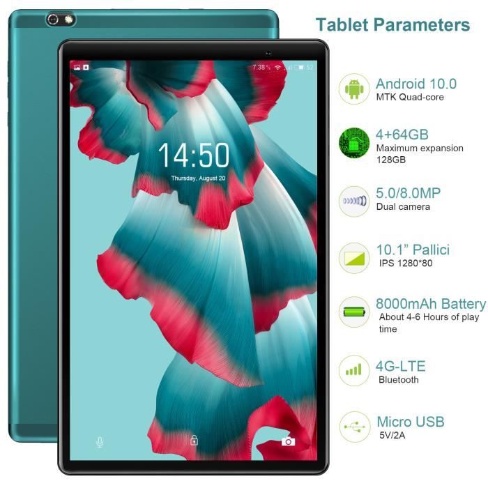 Tablette Tactile Ecran 10 Pouces - 4G Doule SIM/WiFi1