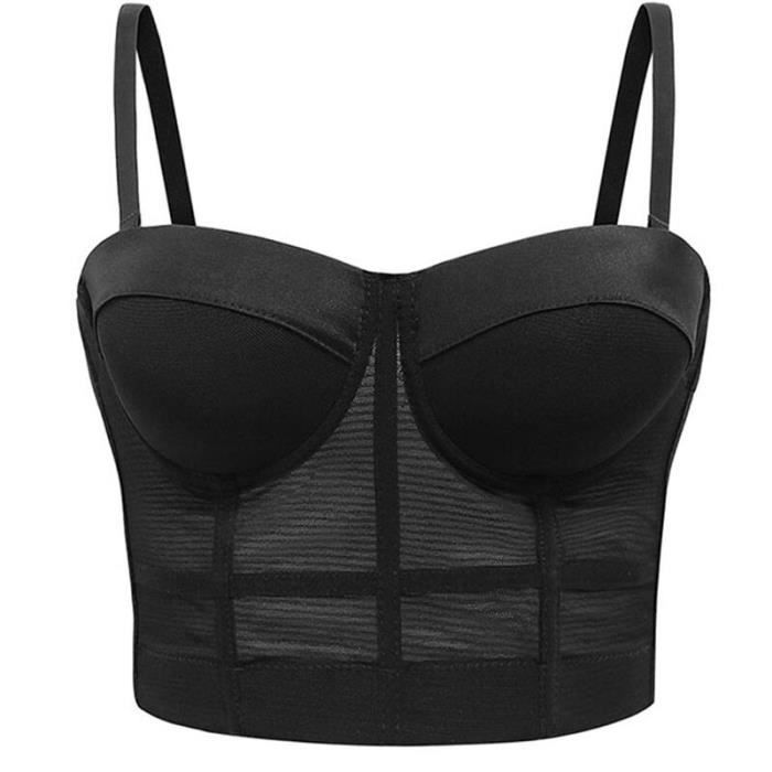 Corset Bustier Maille Transparente Avec Soutien-Gorge - Ceinture Façonnante Taille Push-Up XXS à 5XL