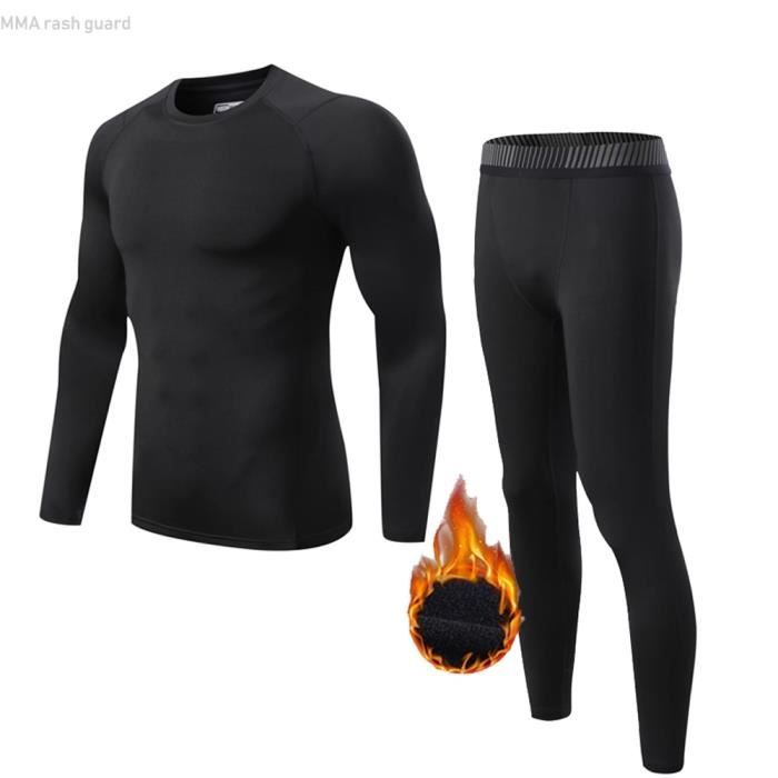 TSLA Sous-vêtement De Compression Thermique Homme – Doublure Polaire, Polyester/élasthanne, UPF 50+, Anti-odeurs – Pour Sport D’hiver