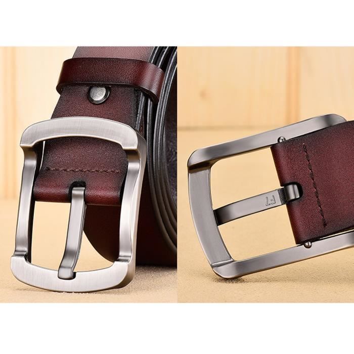 Ceinture Céline Cuir Marron - Boucle Or - Taille Ajustable 22-29" - Occasion