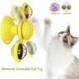 Cocopar jouet pour chat moulin à vent jouet tourbillonnant  pour chat drôle jouet pour chat scratching tickle jaune-2