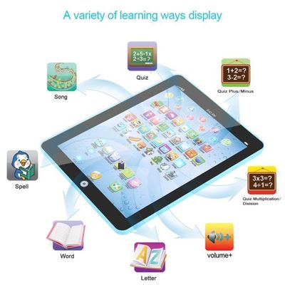 Tablette d'apprentissage pour enfants avec 6 jeux pour apprendre la musique/les mots/apprendre les lettres/l'alphabet, tablette éducative pour garçons et filles à partir de 3 ans (bleu Tablette d'apprentissage pour enfants avec 6 jeux pour apprendre la musique/les mots/apprendre les lettres/l'alphabet, tablette éducative pour garçons et filles à partir de 3 ans (bleu