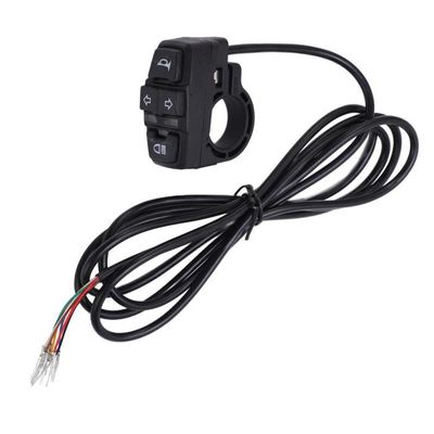 Interrupteur 3 En 1 Pour Vélo électrique - Phare, Clignotant, Klaxon - étanche, Avec Fonction Auto-verrouillage