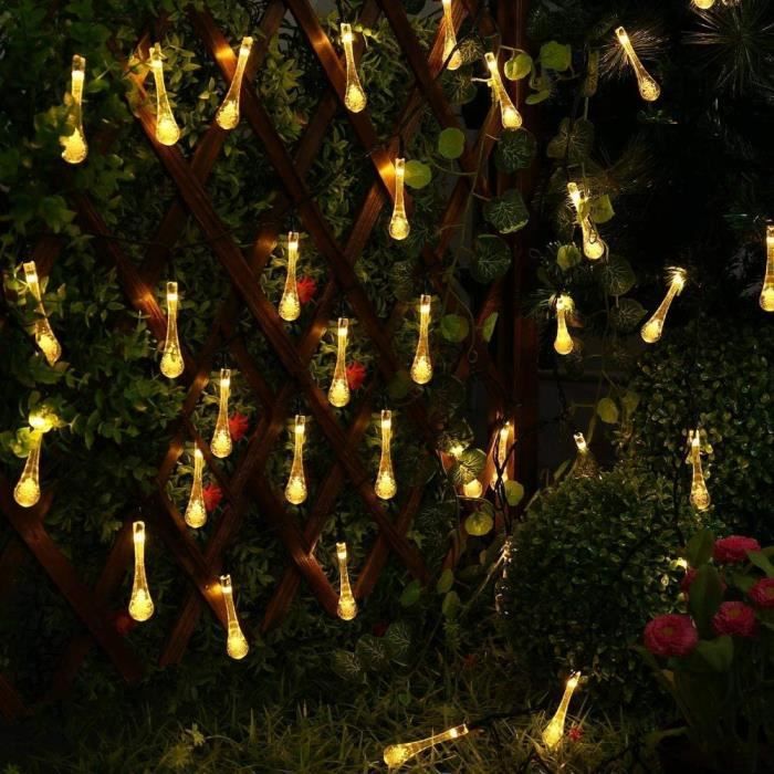 Guirlande Lumineuse Extérieure Solaire Noël Guinguette Multicolore 30Led  6,5M Boule Solaire Extérieur Jardin Imperméable Lumi[J963] - Cdiscount  Maison