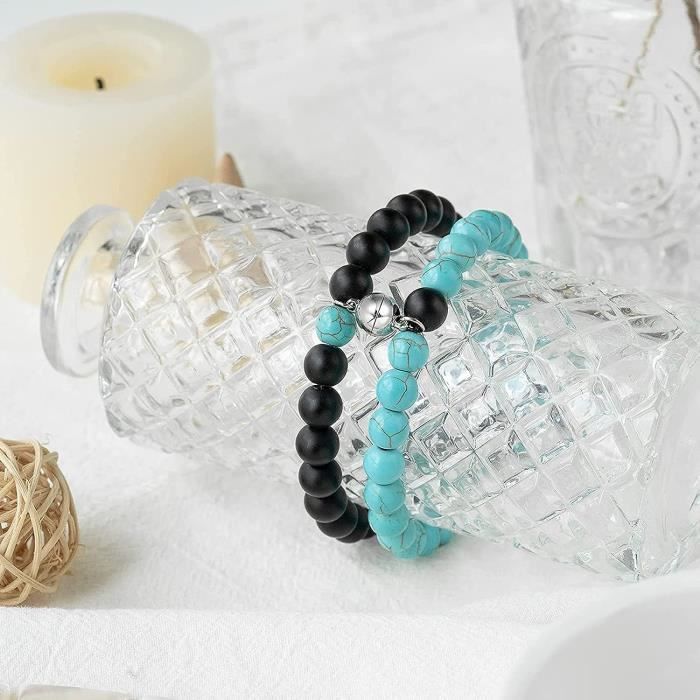 Acheter Bracelets magnétiques en forme d'ours en peluche pour Couple, 2  pièces, chaîne en cœur, unisexe, bijoux d'amitié pour la saint-valentin,  nouvelle collection | Joom