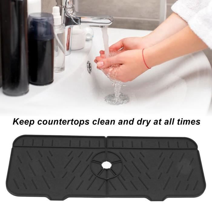 Tapis De Café En Silicone De 61 X 40,6 Cm Avec Tapis De Séchage Amovible Pour Comptoirs De