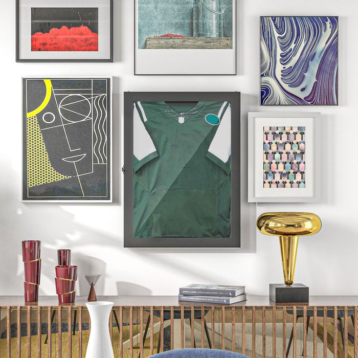 Cadre Box T-Frame HOMCOM Pour Maillot – Porte Maillot Acrylique Avec Feutre Intérieur, 71x6,5x89 Cm, Noir