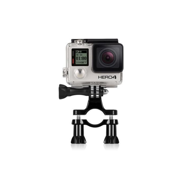 Support GoPro pour vélo et moto - IBROZ - Fixation sur guidon - Noir ...