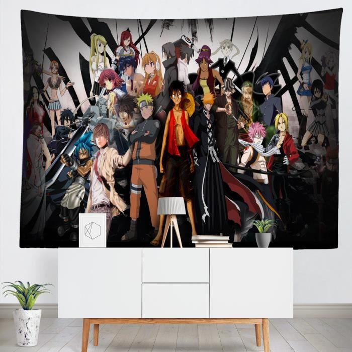 One Piece Tapisserie Anime Tapisserie Tenture Murale Décoration Chambre  Toile De Fond Affiche Mode Art Décor à La Maison 150x130cm