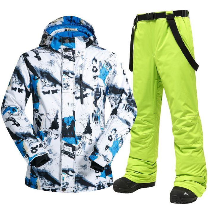 Combinaison De Neige Enfant - Veste Et Pantalon De Ski Coupe-Vent Imperméable Avec Capuche Amovible - Taille 8-9 Ans - Bleu