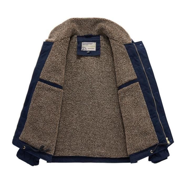 Veste Polaire Homme J Crew Bleu Foncé - Taille S - Excellent état - Zippée Devant - Manteau Léger