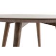 Miliboo - Table à manger design ronde noyer  LIVIA-3