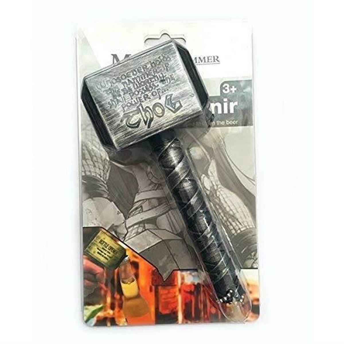 D/écapsuleur Thor Ouvre-bouteille Thors Marteau Decapsuleur Ouvreur de bi/ère Cadeau cool pour les hommes Accessoires de bar