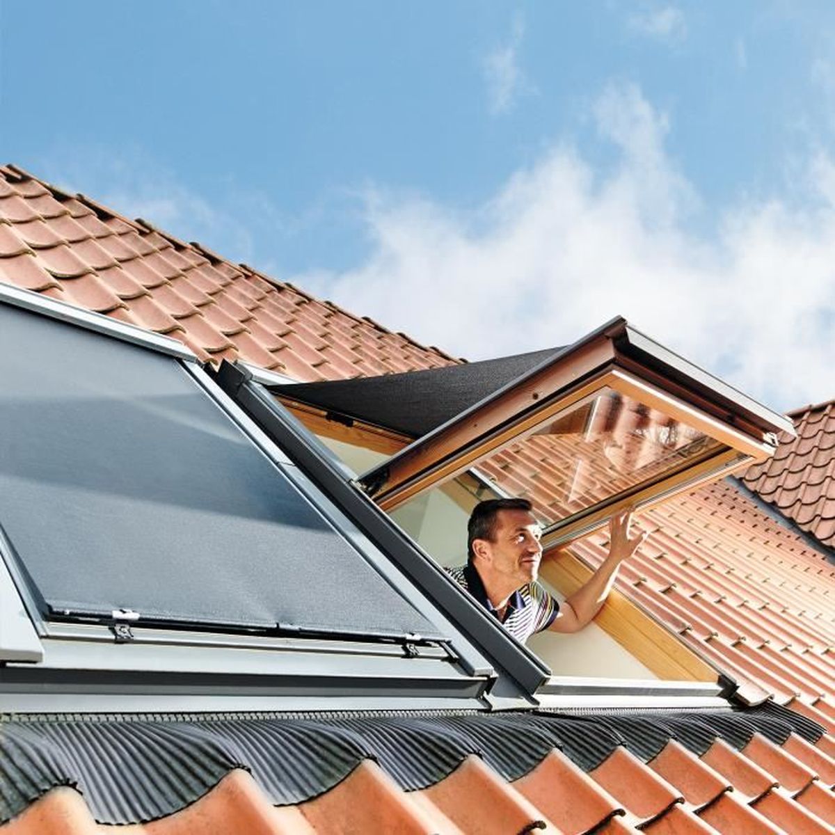 Velux Original Store Exterieur Pare Soleil Mhl 100 Filet Noir Cdiscount Maison