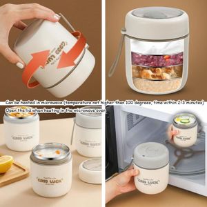 Thermos Alimentaire 1 Litre Vert - Récipient Isolant Avec Poignée Pour Repas En Déplacement