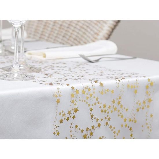 étoiles dorées fêtes de lavent Ruban de Table décoration de Table de Noël Chemin de Table 28 cm x 5 m