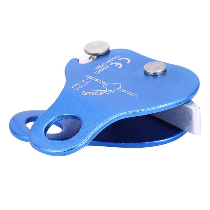 Vikye Griffe De Corde D’Escalade – Aluminium 5 KN, Bleu, 7.5x7.4 Cm, Pour Corde 10-12 Mm