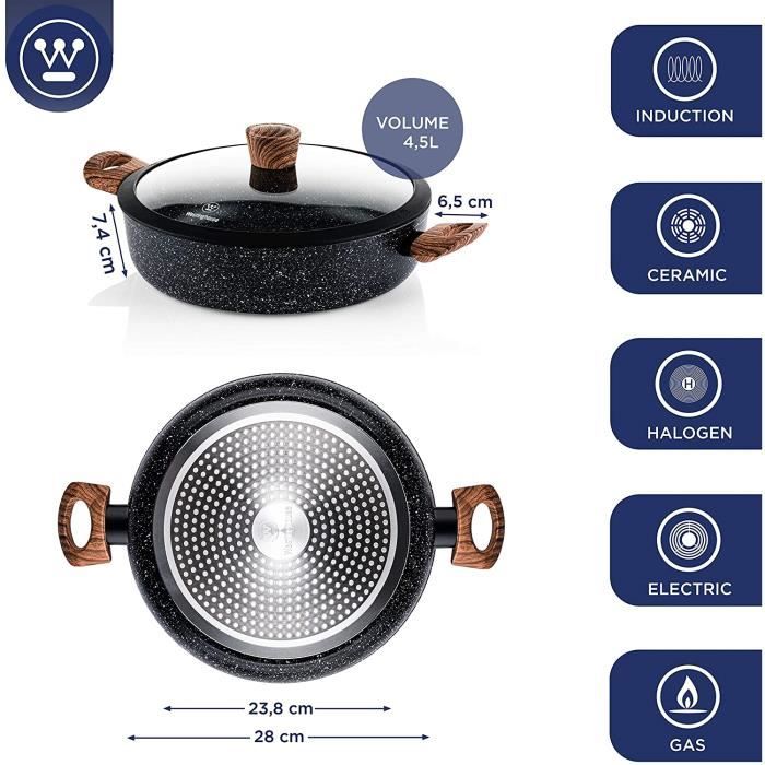 Poêle spéciale pour wok a induction (6 litres )