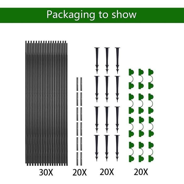Arceau Pour Serre Tunnel Æ- Lot De 12 Cerceaux De Serre De Jardin Durables Support De Serre Cerceau Plastique Pour Serre