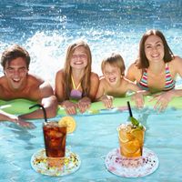 Lot De 9 Porte-Gobelets Gonflables Pour Piscine – Avec Pompe – Styles Fun (Cygne, Licorne, Flamant…)