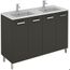 Meuble 4 Portes Ancoflash Color Avec Plan Double Vasque Ceramique