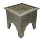 Maison Andaluz Table Basse Carre Style Marocain Argente 48 X 48 X