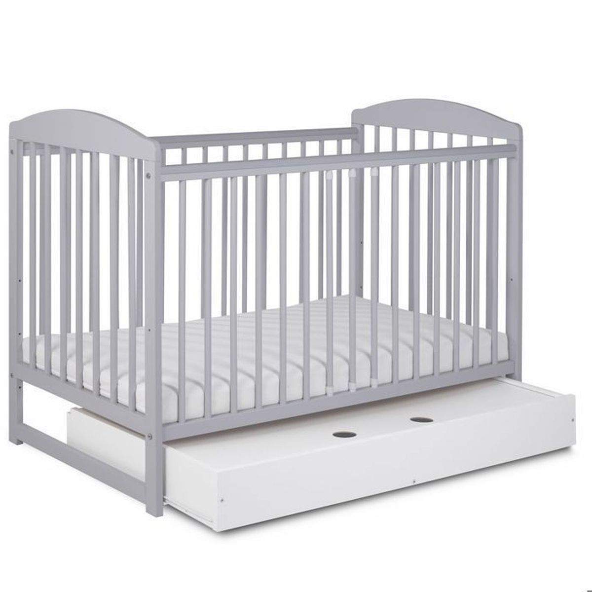 Lit Pour Bebe A Barreaux Evolutif Tomi 15 Avec Matelas Gris