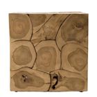 MACABANE SUZY - Cube 40x40cm bois Teck nature