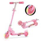 YEE GOO Trottinrttr Pliable Enfant H201-PK-Roues lumineuses-Frein arrière-Hauteur réglable-Rose