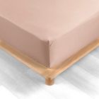 Drap housse 160x200 cm - Percale 100% coton - Bonnet 30 cm - Nude - DOUCEUR D'INTERIEUR