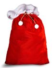 Sac de Père Noël - WIDMANN - Qualité en velours avec pompons - Rouge - 60 x 100 cm - Intérieur