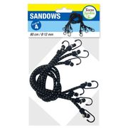 USENG Lot De 12 Tendeurs Élastiques Avec Crochets - 100/70/50/30cm - Pour Barre De Toit, Bâche, Camping