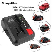 BDC2A-QW Chargeur de batterie Li-Ion de remplacement pour Black & Decker, Compatible avec toutes les batteries Black & Decker 10.8V-