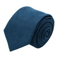 Ecravate - Cravate Homme en Velours. Bleu Marine uni