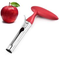 Éplucheur de pomme,outil de vide-pomme,Outil de Retrait de Noyau de Poire en Acier Inoxydable,pour la Maison et la Cuisine-Rouge