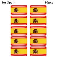 Décoration intérieure,Autocollants drapeau National 3D, autocollants de voiture, Badge emblème de coffre de volant - Spain[A6021]