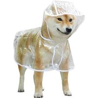 Manteau imperméable imperméable pour animaux de compagnie, manteau de pluie Portable et respirant pour chien, Poncho de BLANC