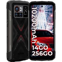 Téléphone Portable Incassable - HOTWAV Cyber X - 14Go RAM+256Go ROM - 10200mAh - 6.78'' - 64MP - Écran Secondaire Arrière - Noir