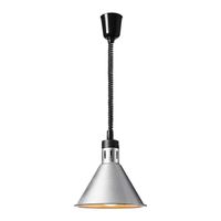 Lampe chauffante - Royal Catering - Argent - 27.5 x 27.5 x 31 cm - Puissance 250W